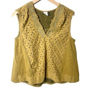 Anthropologie Akemi + Kin Mustard Cadiz Top